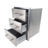 Coyote 18" Outdoor Kitchen Three-Drawer Storage - C3-3DC